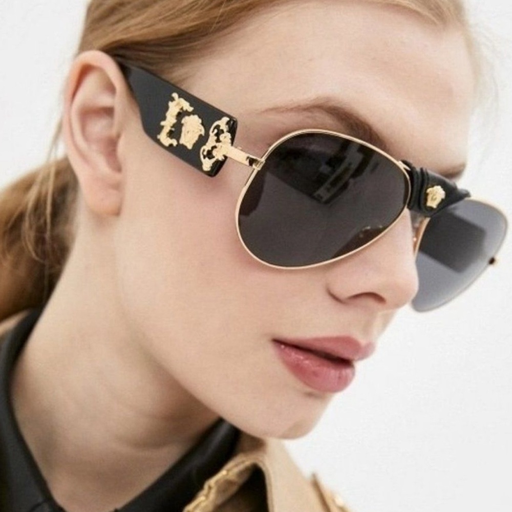 Authentic NWT Versace sunglasses Pilot Unisex 🖤🖤🖤🖤💛💛💛💛